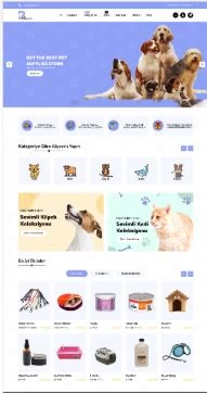 petshop teması php e ticaret sistemi