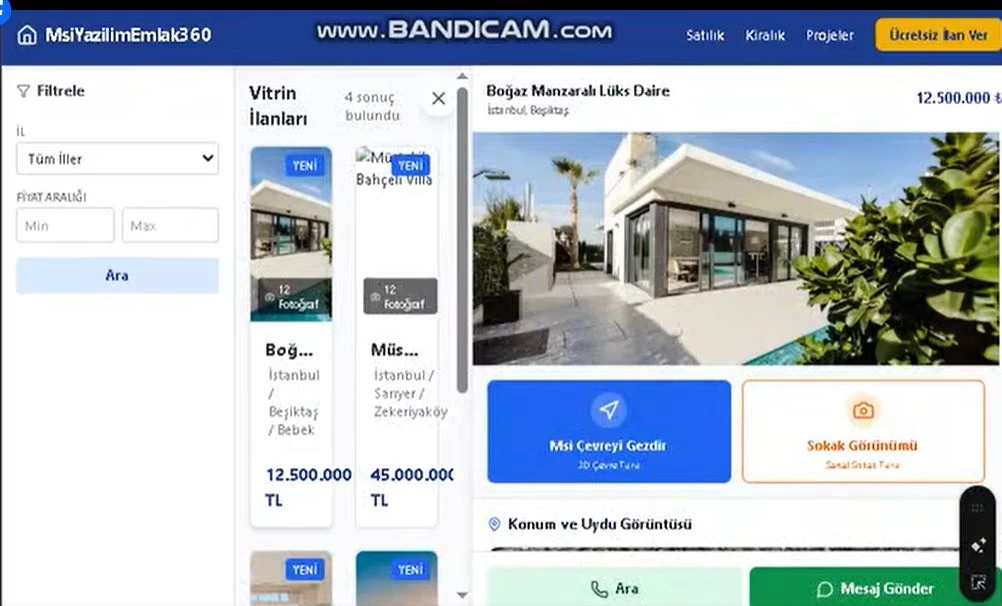 Yerel Emlak Sistemi yazılımı